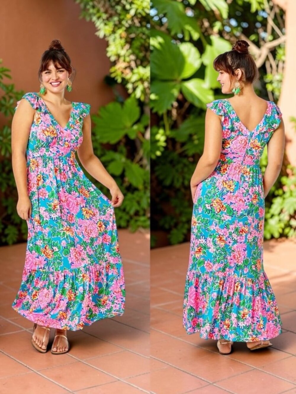 LILLY PULITZER Women's VYRA Maxi Dress ROSE TO THE OCCASION 16